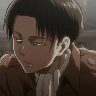 📎 Levi Ackerman Attack on Titan anime, character, levi, attack on titan, tired telegram sticker