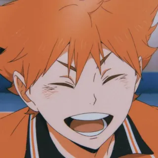 ❤️ Hinata Shoyo Haikyuu アニメ, 漫画, ハイキュー!!, 日向翔陽, バレーボール telegram sticker