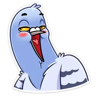 😊 pigeon, bird, cartoon, animal, sticker telegram sticker