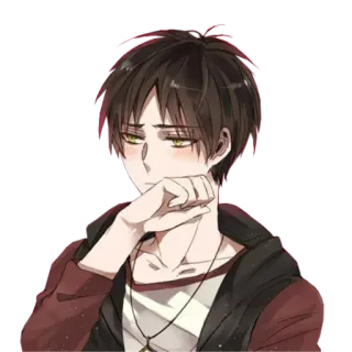 😳 Аниме, Персонаж, Манга, Искусство, Наклейка whatsapp sticker