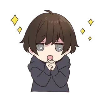🥺 anime, boy, cute, sparkles, kawaii telegram sticker