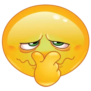 😷 emoji, disgust, yellow, face, expression, reaction telegram sticker