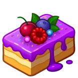 🧱 cake, dessert, berries, fruit, purple, sweet, food, delicious telegram sticker