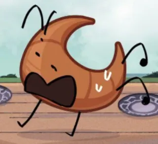 😰 การ์ตูน, วัตถุ, ตัวละคร, ตา, ปาก, สีหน้า, ขา telegram sticker