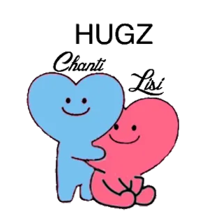 Lisis and Chantis Heartfaces telegram stickers