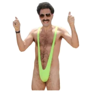 🤗 Borat 喜剧, 男人, 泳衣, 搞笑, 太阳镜 whatsapp sticker