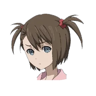 😒 Аниме, Девушка, Мультфильм, Портрет, Персонаж telegram sticker