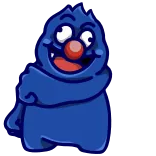 ✊ 卡通, 怪物, 可爱, 蓝色, 角色, 搞笑 whatsapp sticker