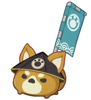 🐕 animal, dog, hat, flag, cute, anime, game telegram sticker