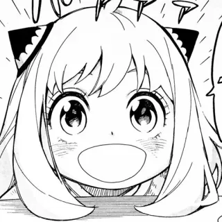 🥜 Anya Forger Spy x Family Anime, Manga, Spy x Family, Anya Forger, Süß, Fröhlich, Cartoon telegram sticker
