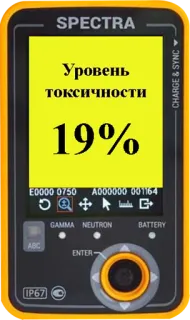 ⏺ Уровень токсичности 19% токсичность, спектры, радиация, метр telegram sticker