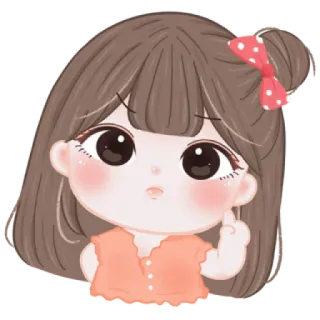 🍓 卡通, 女孩, 中指, 冒犯, 贴纸 telegram sticker