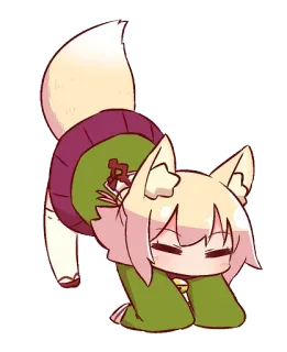 😪 renard, animal, chibi, mignon, chat telegram sticker