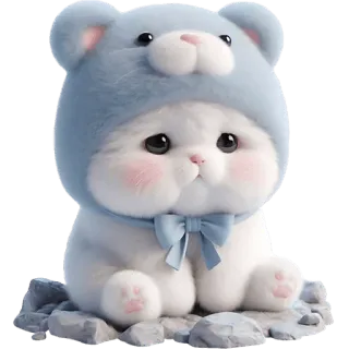 🥺 猫, 小猫, 可爱, 动物, 宠物, 卡通 telegram sticker