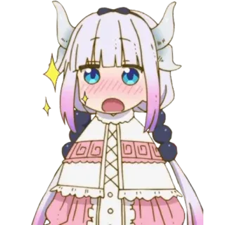 😍 Kanna Kamui Miss Kobayashi's Dragon Maid Anime, Drago, Loli, Kawaii, Carino, Kanna telegram sticker