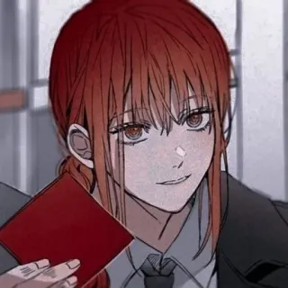 🍷 Makima Chainsaw Man Аниме, Манга, Человек-бензопила, Макима telegram sticker