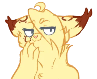 🤔 cat, animal, smug, cartoon, pet, cute, funny telegram sticker