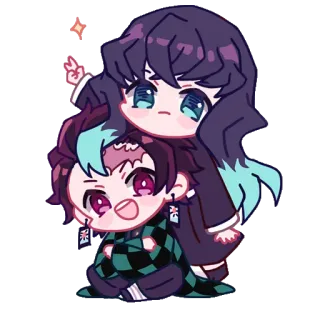 ❤️ Tanjiro Kamado Demon Slayer Demon Slayer, Anime, Manga, Chibi, Tanjiro, Nezuko whatsapp sticker