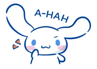 🐰 A-HAH rabbit, cartoon, cute, cinnamoroll, sanrio telegram sticker