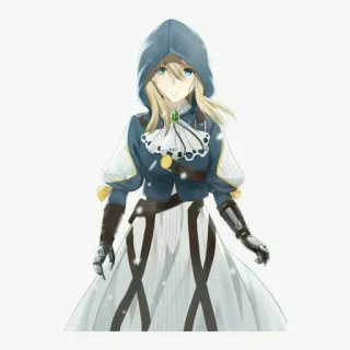 😍 Violet Evergarden anime, character, female, violet evergarden, gloves telegram sticker