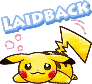 😩 Pikachu LAIDBACK pokemon, pikachu, laidback, relax, cute, lazy telegram sticker