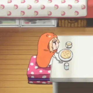 🍡 Umaru Himouto! Umaru-chan 动漫, 卡通, 可爱, Q版, 吃, 小埋, 干物妹 whatsapp sticker