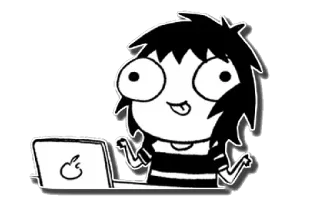 😳 漫画, コンピューター, ミーム, イラスト, ばか, 面白い, インターネット telegram sticker