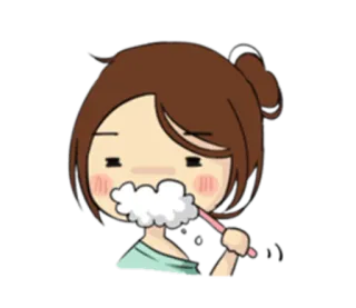 🚿 sticker, dessin animé, rasage, mousse, pinceau, beauté, quotidien whatsapp sticker