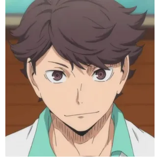 😊 Oikawa Tooru Haikyuu!! Anime, Haikyuu, Oikawa Tooru, Personagem, Retrato, Mangá telegram sticker
