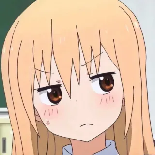 ☺️ anime, girl, irritated, cartoon telegram sticker