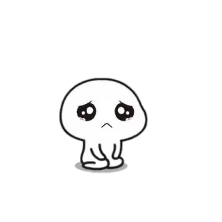 🍥 плач, грустный, эмоция, мультфильм, иллюстрация whatsapp sticker