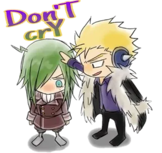 ☺️ Don't cry アニメ, マンガ, カートゥーン, 悲しい, エモい, 癒し, 友情 whatsapp sticker