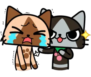 😭 고양이, 스티커, 귀여운, 울음, 친구, 애니메이션, 만화 telegram sticker