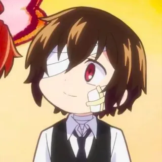 ☕️ Osamu Dazai Bungou Stray Dogs Аниме, Чиби, Дазай, Bungou Stray Dogs telegram sticker