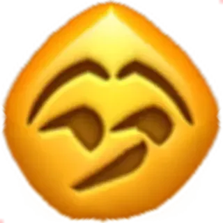 😏 emoji, sourire narquois, visage, jaune telegram sticker