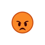 😡 angry, emoji, frustrated, expression, mood, orange, face telegram sticker