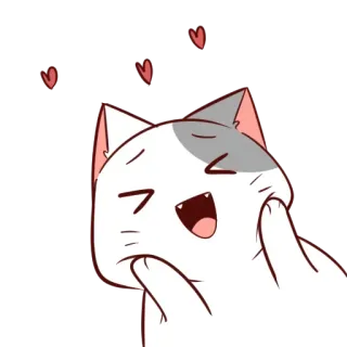 🥰 고양이, 하트, 사랑, 귀여운, 동물, 만화 telegram sticker