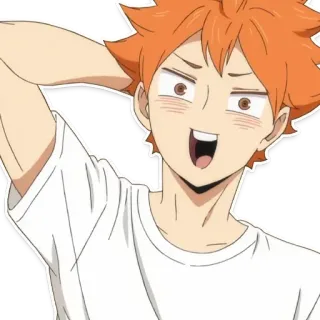 😅 Hinata Shoyo Haikyuu!! anime, manga, haikyuu, shonen, volleyball telegram sticker