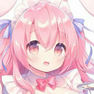 😄 Anime, Maid, Carino, Rosa, Kawaii, Ragazza, Cartoni animati telegram sticker