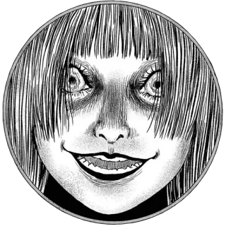 😀 Manga, Horror, Espeluznante, Junji Ito whatsapp sticker