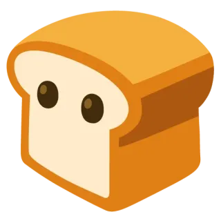 🍞 roti, makanan, kartun, kawaii, emoji telegram sticker