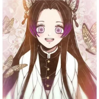 🙂 Shinobu Kocho Demon Slayer anime, demon slayer, shinobu kocho, butterfly, manga telegram sticker