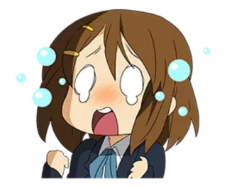 😱 Anime, Piangere, Cartone animato, Triste, Emozionale whatsapp sticker