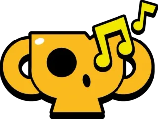🎶 trophy, music note, yellow, black, icon, symbol telegram sticker