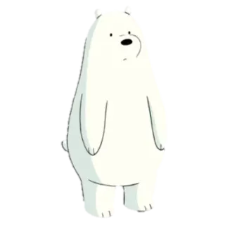 😐 Ice Bear We Bare Bears urso polar, desenho animado, personagem, urso polar telegram sticker