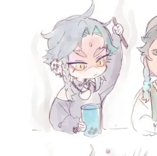 🍂 Xiao Genshin Impact 애니메이션, 비디오 게임, 팬아트, 캐릭터, 원신 telegram sticker