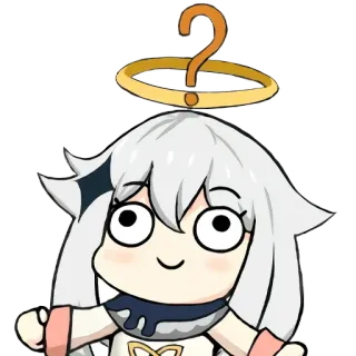 😬 Paimon Genshin Impact paimon, genshin impact, animé, jeu, question, sticker whatsapp sticker