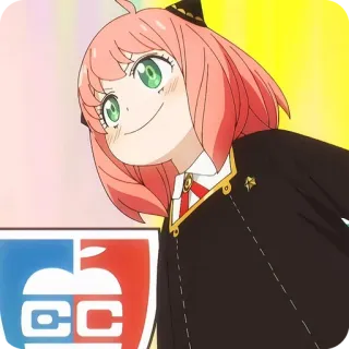🙂 Anya Forger Spy x Family Anime, Spy x Family, Anya Forger, słodkie, kreskówka telegram sticker