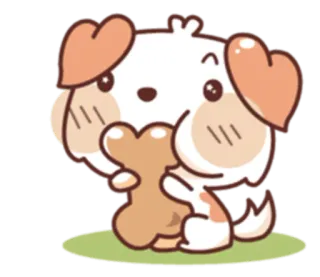 😋 개, 강아지, 귀여운, 만화, 동물, 애완 동물, 스티커 telegram sticker