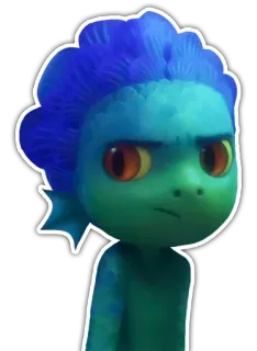 😕 Luca Paguro Luca Luca, Disney, Pixar, Seemonster, Cartoon, Animationsfilm telegram sticker